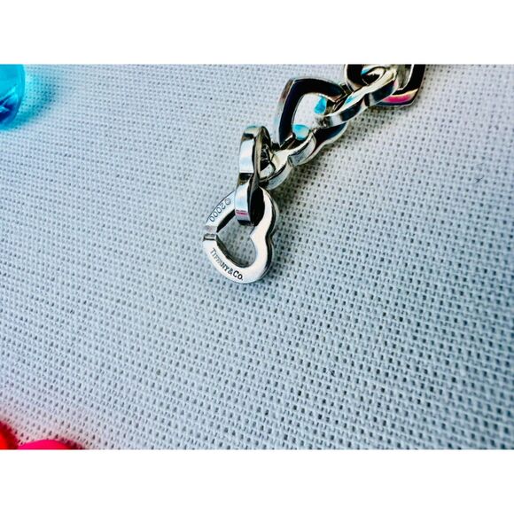 Tiffany & Co. Heart Link Necklace Sterling Silver and 18k Yellow Gold, 16" - Picture 8 of 9